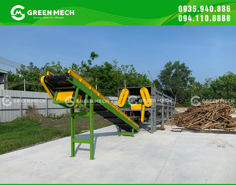 Sản xuất và cung cấp máy bóc vỏ cây 2 trục đến Bình Phước