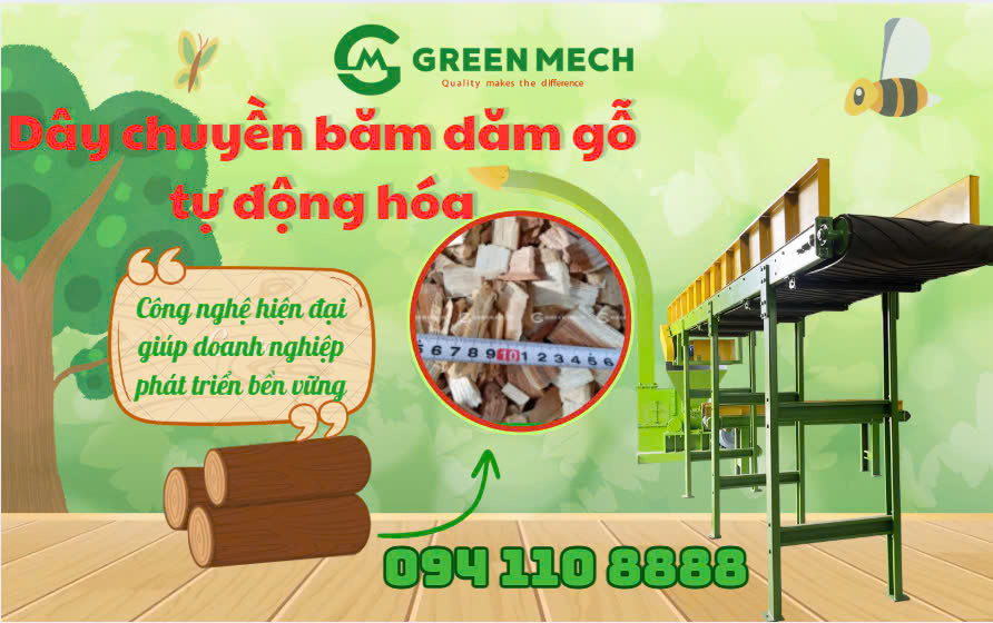 Dây chuyền băm dăm gỗ tự động hóa