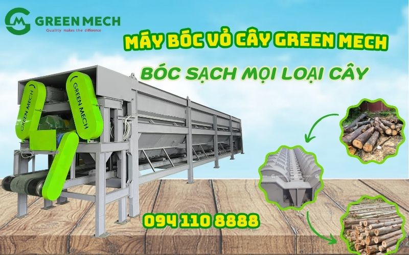 Máy bóc vỏ gỗ GREEN MECH đa năng