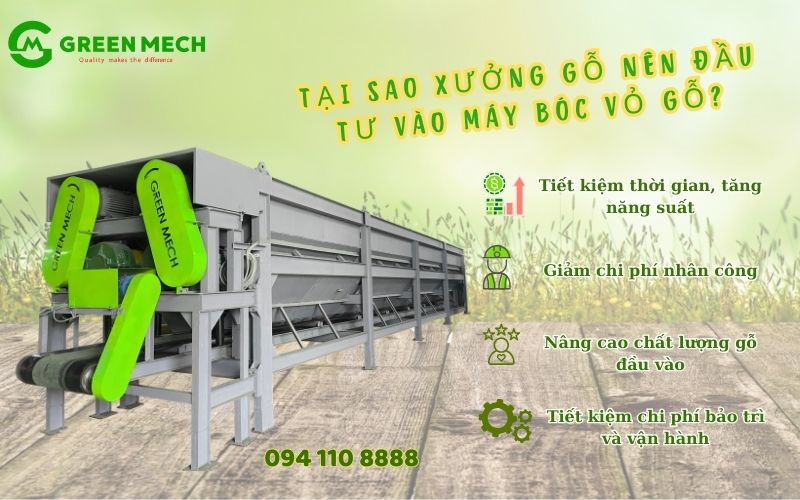 Đầu tư máy bóc vỏ cây của GREEN MECH