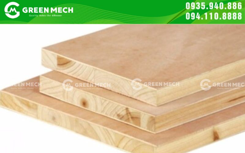 Ván ép được tạo ra sau khi sử dụng máy nghiền gỗ của GREEN MECH