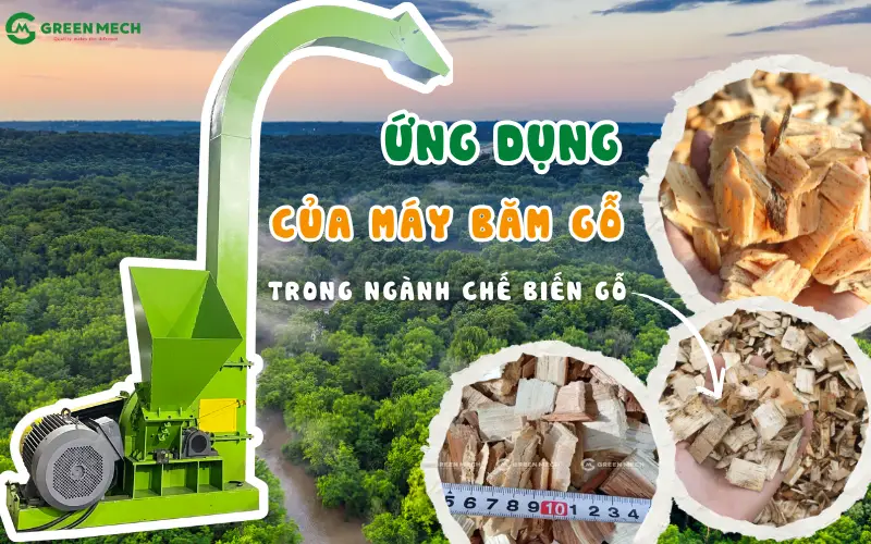 Ứng dụng của máy băm gỗ trong sản xuất