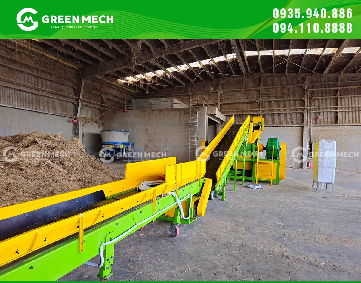 Cung cấp hệ thống máy nghiền 2 trục nghiền rơm rạ đến trang trại bò sữa Vinamilk Quảng Ngãi