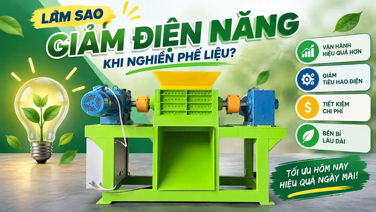 Làm sao giảm điện năng khi nghiền? Cách tối ưu máy nghiền 2 trục